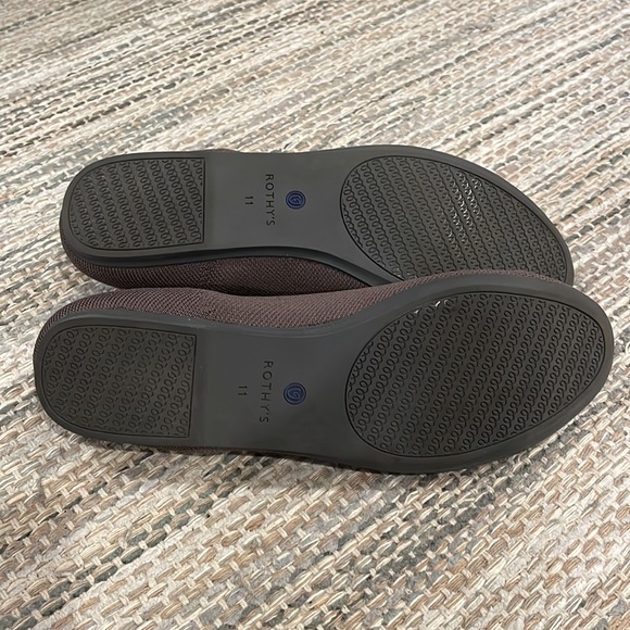 Rothy's Brown Flats with Blue Trim - Picture 2 of 7